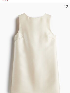 Divided Shimmering Cream Slip Dress